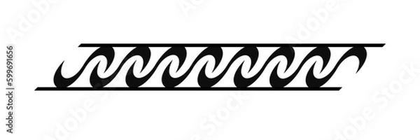 Obraz Geometric pattern design - Intricate, decorative and ornamental illustration in black and white 
