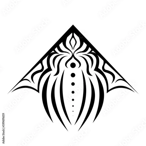 Obraz Geometric pattern design - Intricate, decorative and ornamental illustration in black and white 
