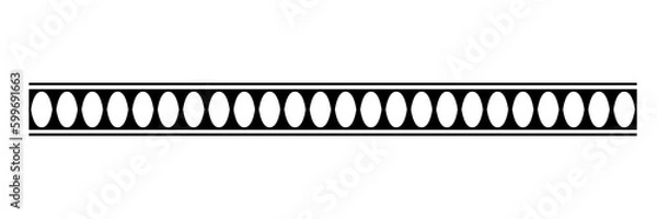 Obraz Geometric pattern design - Intricate, decorative and ornamental illustration in black and white 
