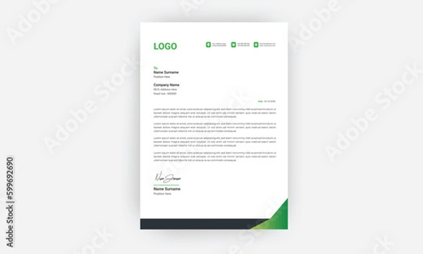 Fototapeta Creative Letterhead Template Design .A4 Size 