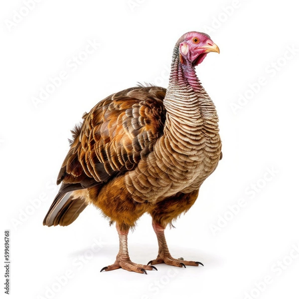 Fototapeta Turkey bird isolated. Illustration AI Generative.