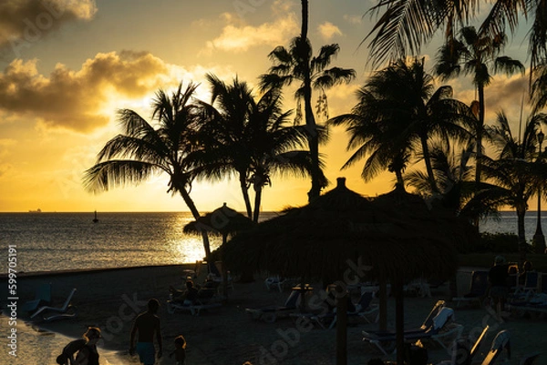 Obraz sunset at the beach