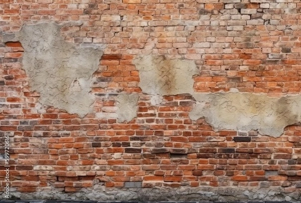 Fototapeta red brick wall, generative ai