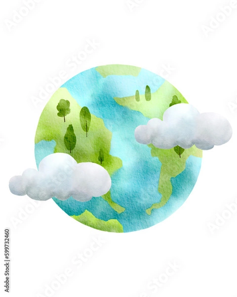 Obraz earth in the clouds