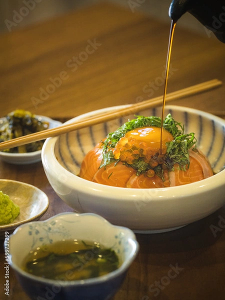 Obraz salmon with egg