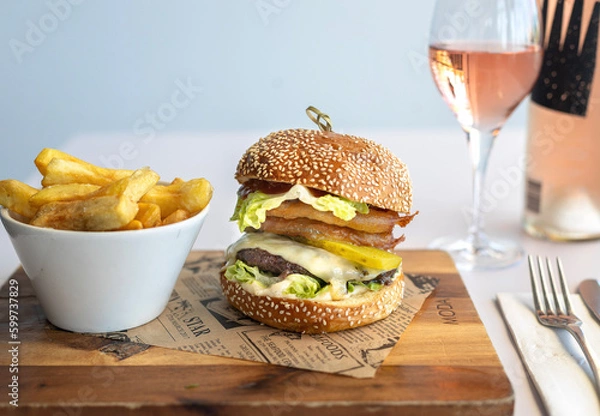 Obraz burger and fries