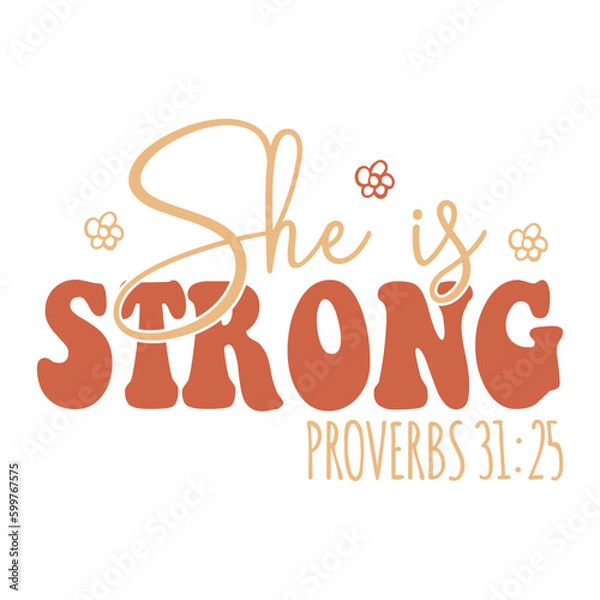 Obraz  Christian retro isolated typography design