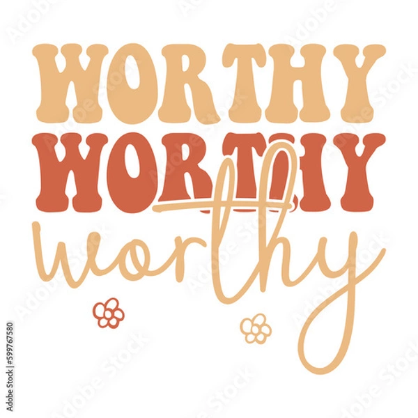 Obraz  Christian retro isolated typography design