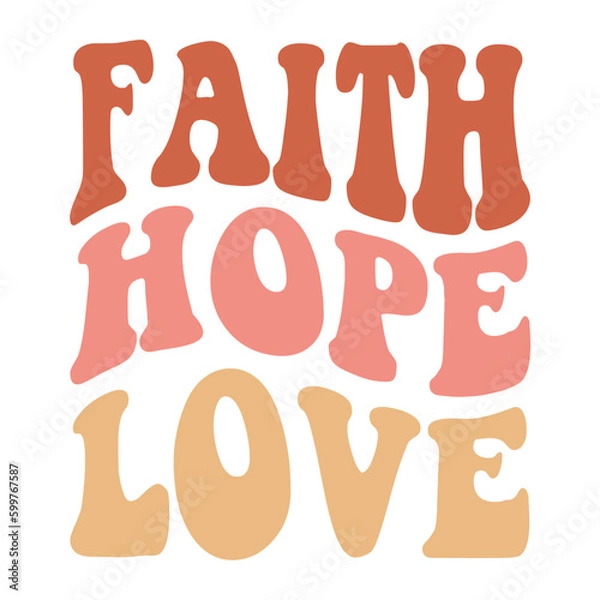 Obraz  Christian retro isolated typography design