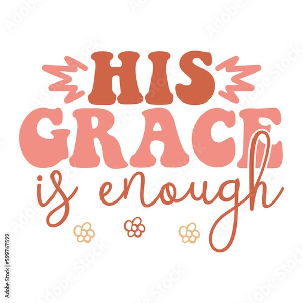 Obraz  Christian retro isolated typography design