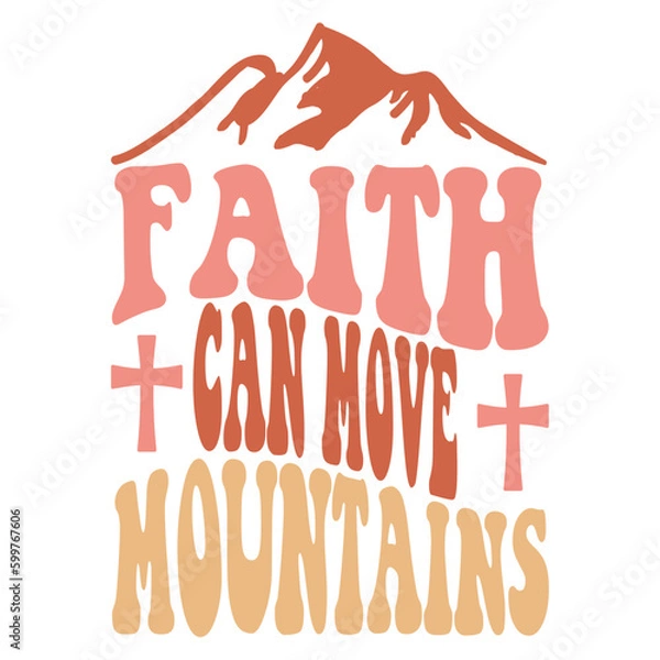 Obraz  Christian retro isolated typography design