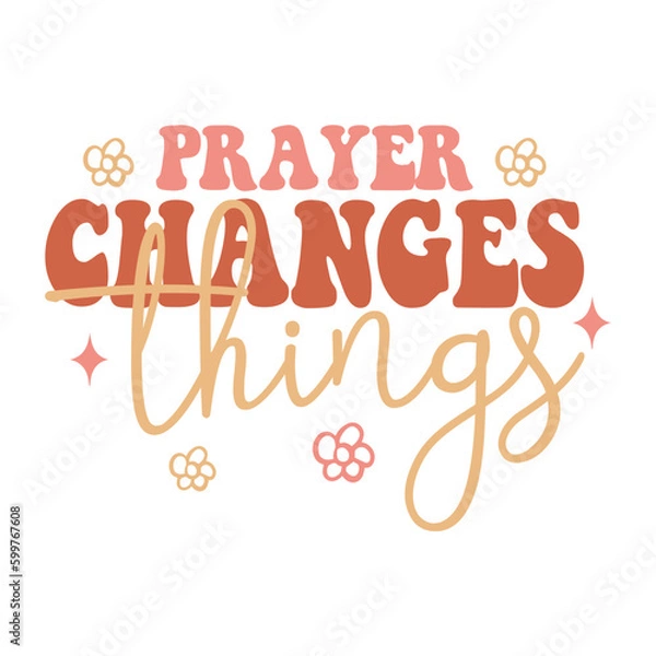 Obraz  Christian retro isolated typography design