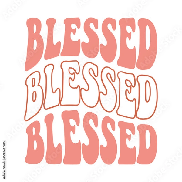 Obraz  Christian retro isolated typography design