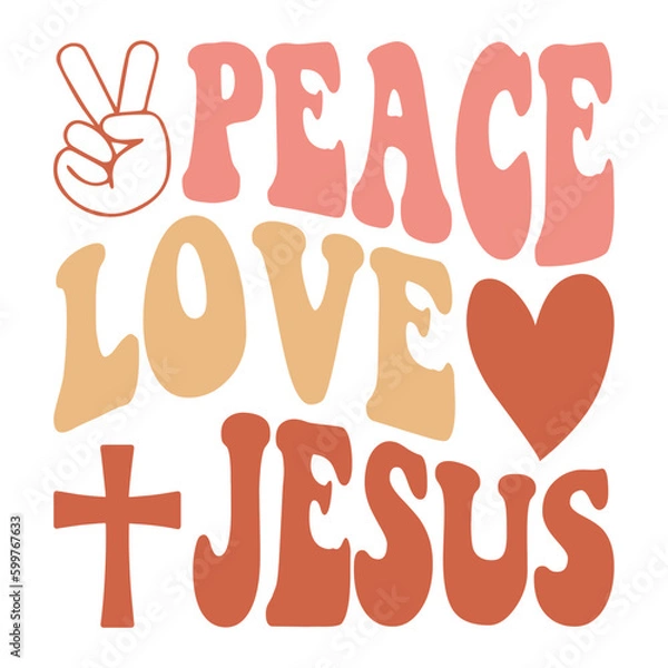 Obraz  Christian retro isolated typography design