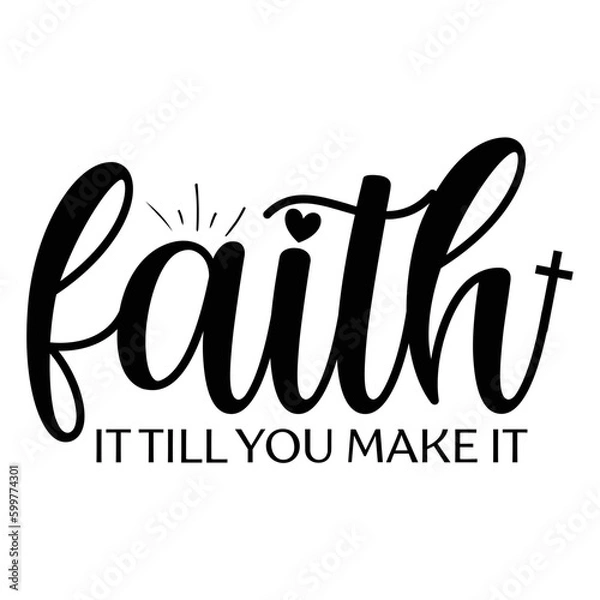 Obraz Christian typography illustration