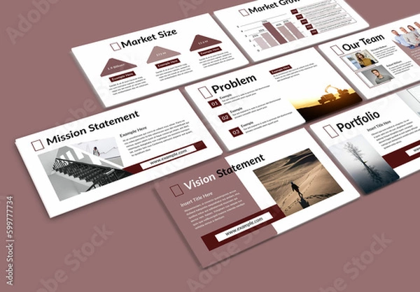 Fototapeta Business Simple Presentation Layout