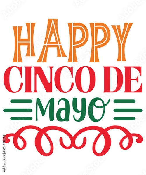 Obraz Cinco vector typography design