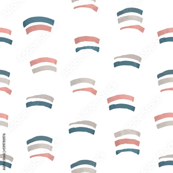 Obraz Abstract pattern with color hand drawn strokes