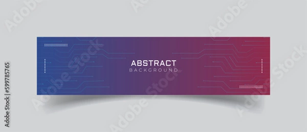 Obraz Linkedin banner with technology background
