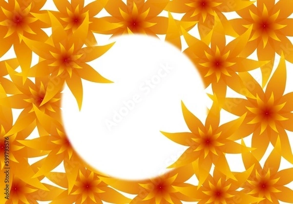 Fototapeta Abstract floral frame.