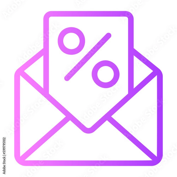 Fototapeta email gradient icon