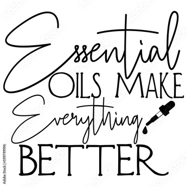 Obraz Essential oil isolated typography design