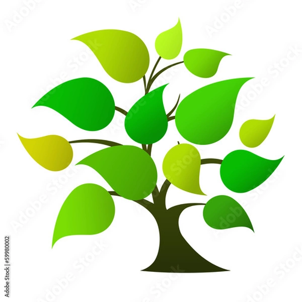 Fototapeta Tree logo (green)