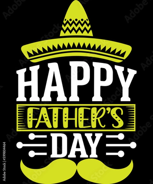 Obraz Fathers day vector typography design