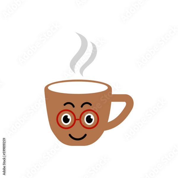 Fototapeta geek foffee vector logo
