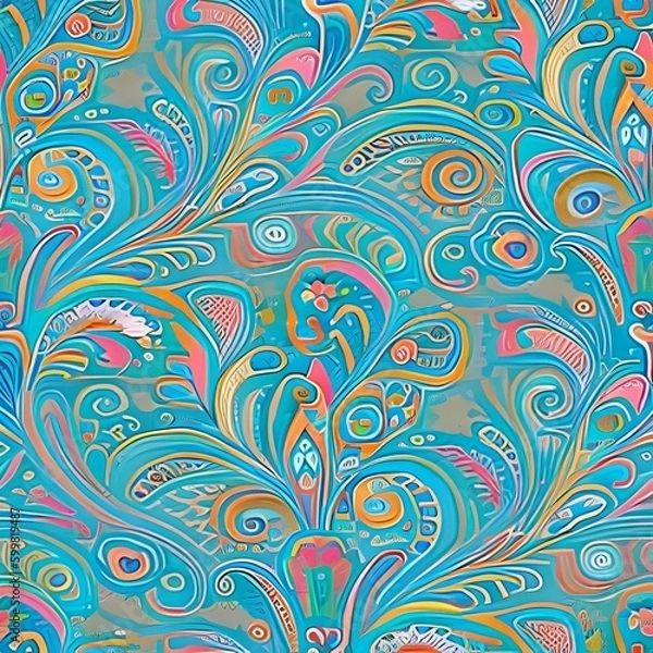 Fototapeta seamless pattern with flowers