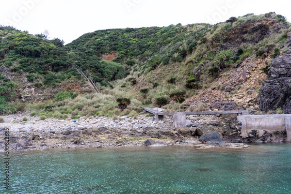 Fototapeta Un island as desert island where is Tokashiki island area, Okinawa, Japan