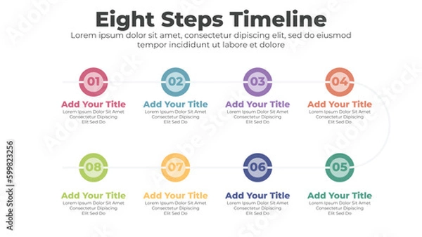 Fototapeta Infographic template for business timeline presentation