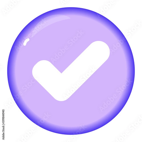 Fototapeta choice ok yes flat gradient vector icon