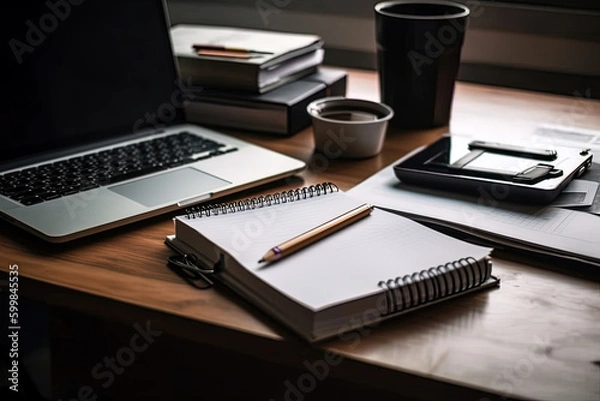 Fototapeta Table with papers with chart and investment graphs, pens, calculators.