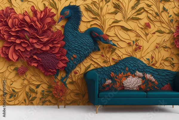 Obraz Flower Ambient  Abstract Generative AI 