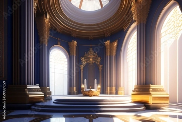 Fototapeta Imaginative palace from dreams. Dream realm. Generative AI.