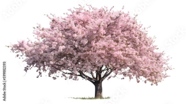 Obraz Cherry tree isolated transparent background png Generative IA