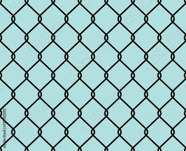 Obraz Metal wire fence seamless pattern