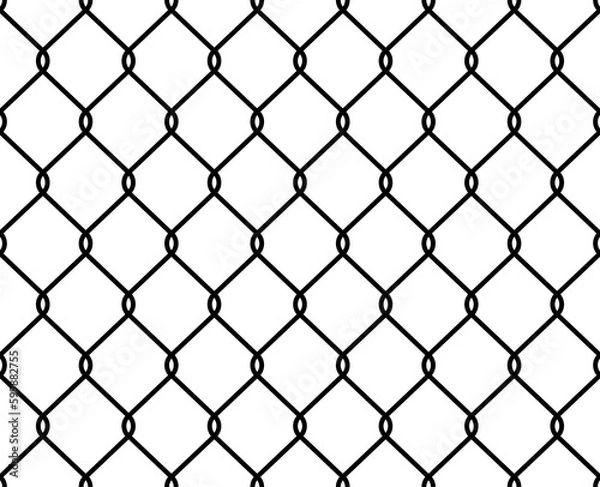 Obraz Metal wire fence seamless pattern