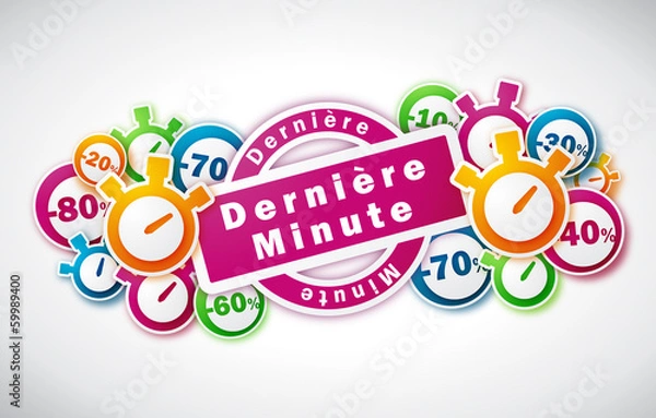 Obraz Dernière Minute - Illustration vectorielle