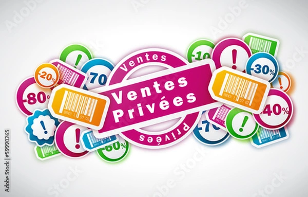 Obraz Ventes Privées - Illustration vectorielle