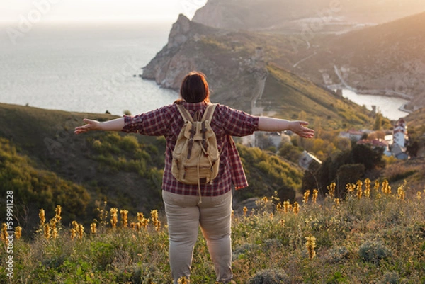 Obraz hiker in the mountains