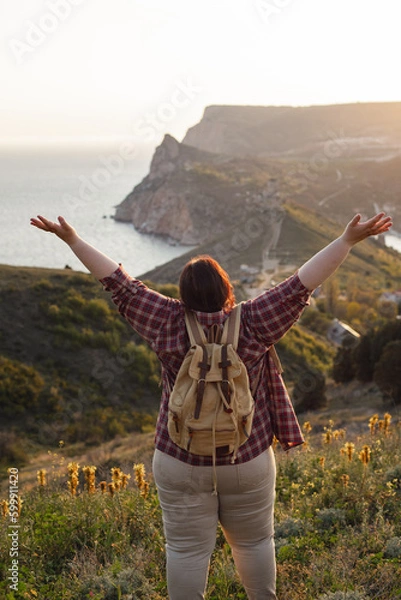 Obraz hiker in the mountains