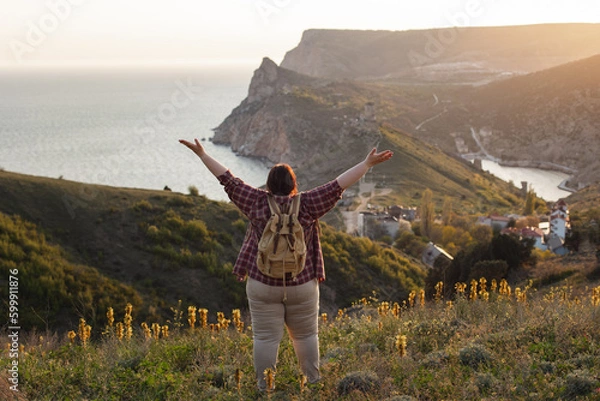 Obraz hiker in the mountains
