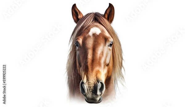 Obraz Horse isolated on transparent background. 3D render.