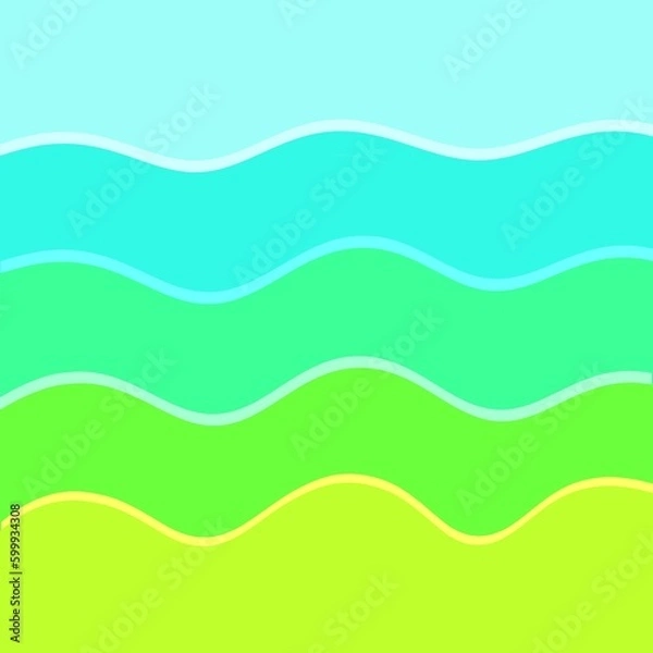 Fototapeta Seamless pattern, abstract business background, bright colored wave drawing lines interspersed, hand drawn art background.