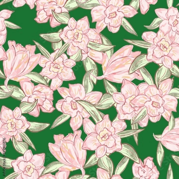 Fototapeta seamless floral pattern