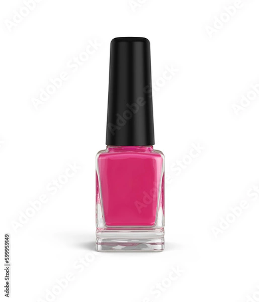 Fototapeta Nail Polish Bottle Isolated 3D Rendering
