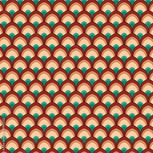 Fototapeta Indian traditional floral pattern. Seamless mandala pattern background. Vector artistic colorful style saree pattern background.