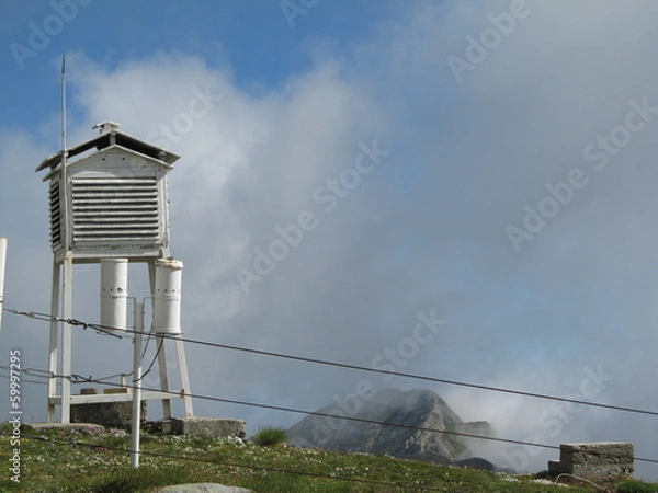 Obraz mountain peak wheather station